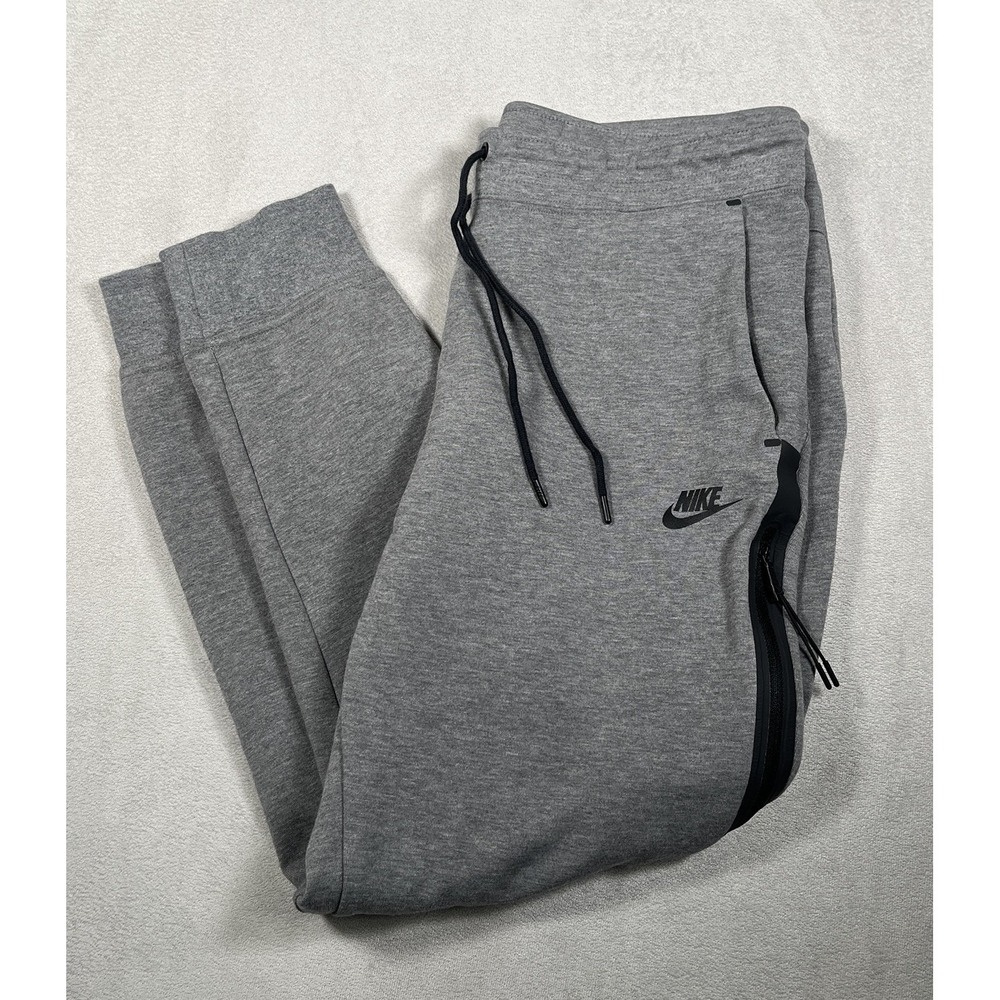 VTG-Nike Tech Fleece Jogger Pants 683800-091 Women's Size L Gray Sweatpants
